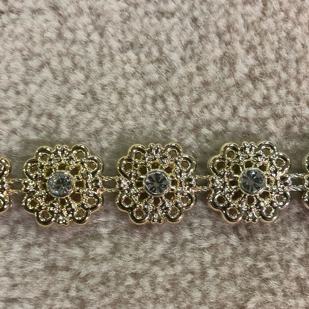 Chic Gold Beaded Rhinestone Trimming 10yds for $45
